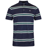 PUMA Golf Shirt - AP Pique Stripe Polo - Deep Navy SS26