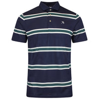PUMA Golf Shirt - AP Pique Stripe Polo - Deep Navy SS26