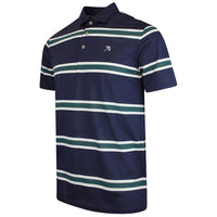 PUMA Golf Shirt - AP Pique Stripe Polo - Deep Navy SS26