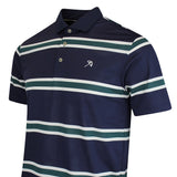PUMA Golf Shirt - AP Pique Stripe Polo - Deep Navy SS26