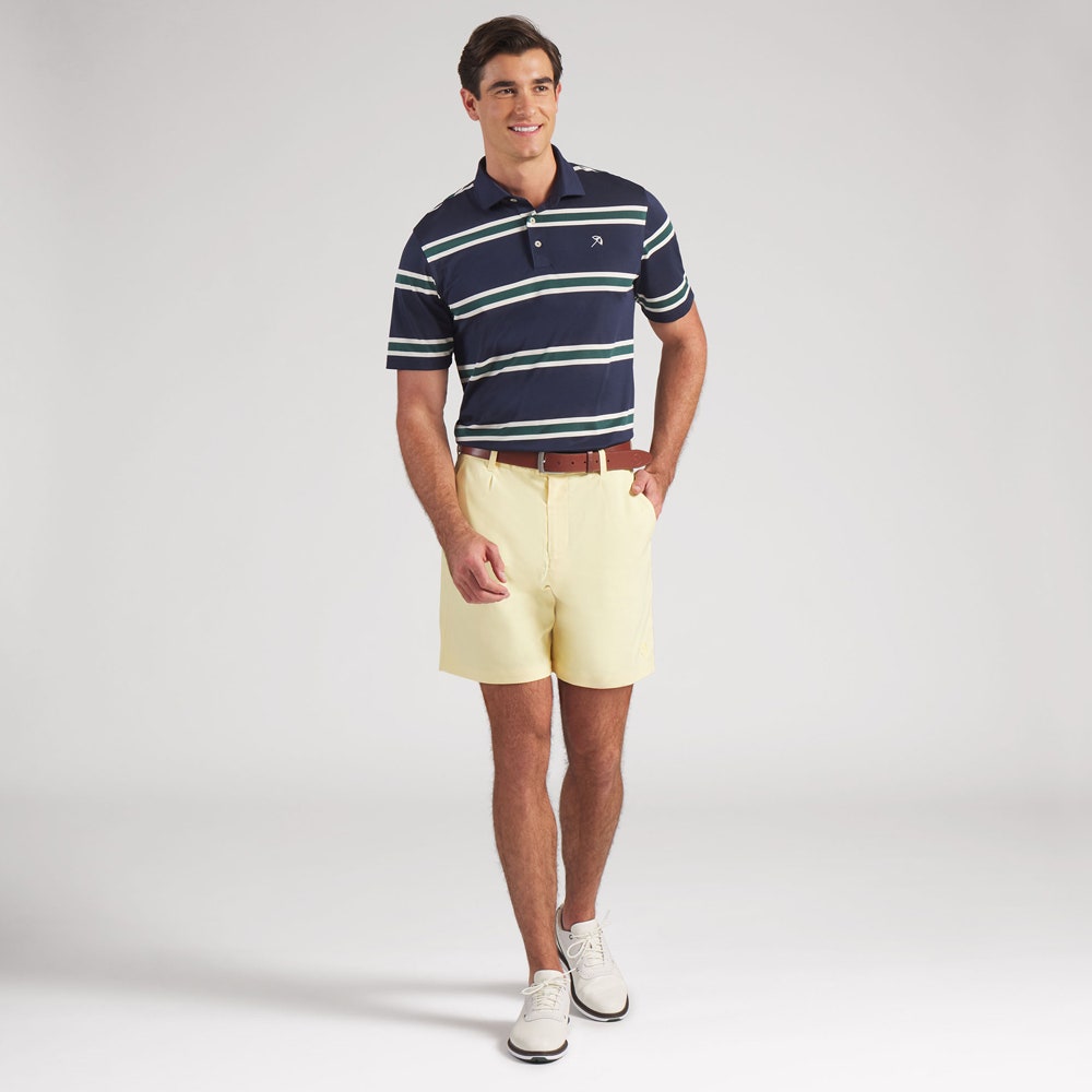PUMA Golf Shirt - AP Pique Stripe Polo - Deep Navy SS26