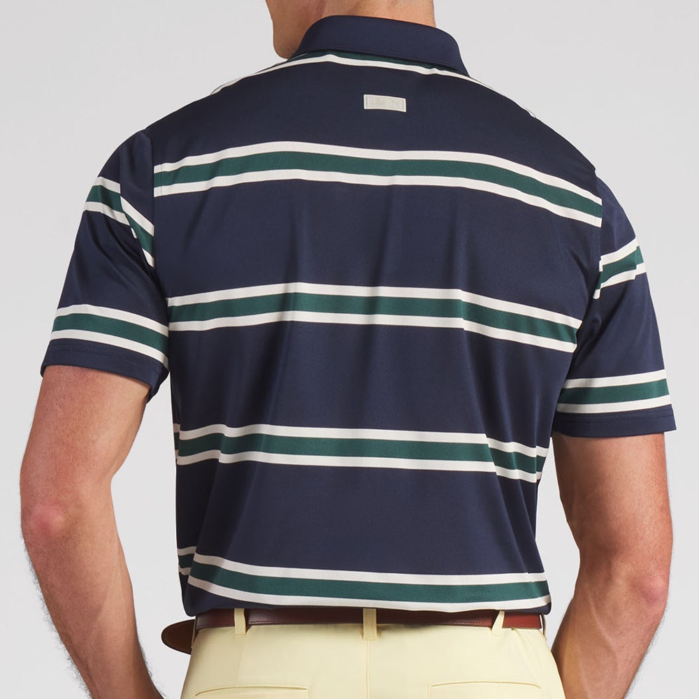 PUMA Golf Shirt - AP Pique Stripe Polo - Deep Navy SS26