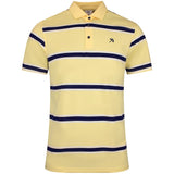 PUMA Golf Shirt - AP Pique Stripe Polo - Lemon Butter SS26