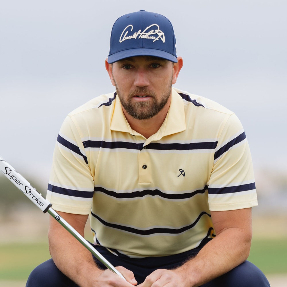 PUMA Golf Shirt - AP Pique Stripe Polo - Lemon Butter SS26