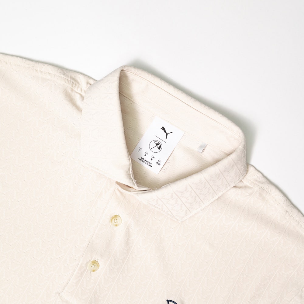 PUMA Golf Shirt - AP Textured Polo - Alpine Snow AW26