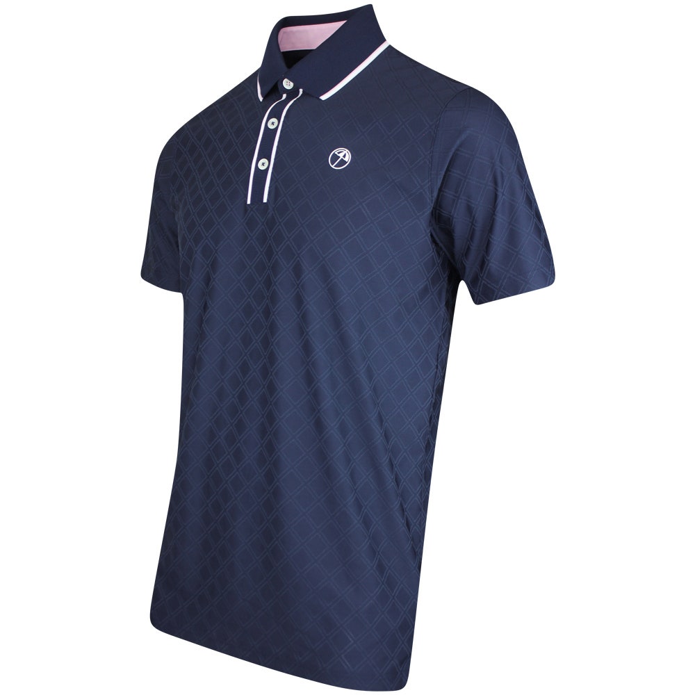 PUMA Golf Shirt - AP Tipped Jacquard Polo - Deep Navy AW25