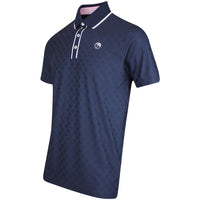 PUMA Golf Shirt - AP Tipped Jacquard Polo - Deep Navy AW25