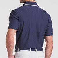 PUMA Golf Shirt - AP Tipped Jacquard Polo - Deep Navy AW25