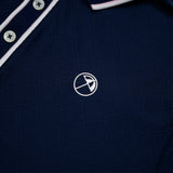 PUMA Golf Shirt - AP Tipped Jacquard Polo - Deep Navy AW25