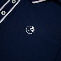 PUMA Golf Shirt - AP Tipped Jacquard Polo - Deep Navy AW25