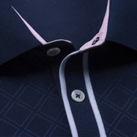PUMA Golf Shirt - AP Tipped Jacquard Polo - Deep Navy AW25