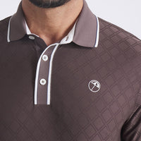 PUMA Golf Shirt - AP Tipped Jacquard Polo - Flat Bronze AW25