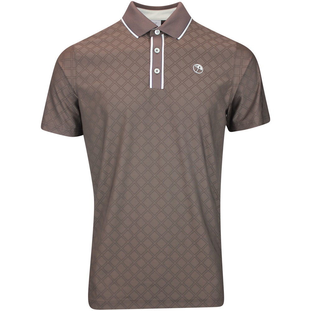 PUMA Golf Shirt - AP Tipped Jacquard Polo - Flat Bronze AW25