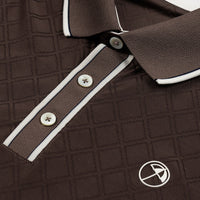 PUMA Golf Shirt - AP Tipped Jacquard Polo - Flat Bronze AW25