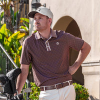 PUMA Golf Shirt - AP Tipped Jacquard Polo - Flat Bronze AW25