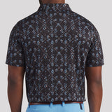 PUMA Golf Shirt - Cloudspun Argyle Bloom Polo - Black SS26