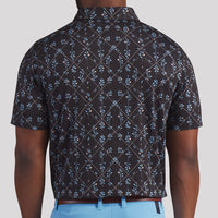 PUMA Golf Shirt - Cloudspun Argyle Bloom Polo - Black SS26