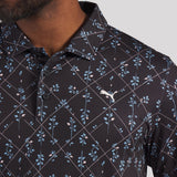 PUMA Golf Shirt - Cloudspun Argyle Bloom Polo - Black SS26