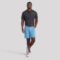 PUMA Golf Shirt - Cloudspun Argyle Bloom Polo - Black SS26