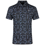 PUMA Golf Shirt - Cloudspun Argyle Bloom Polo - Black SS26