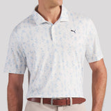 PUMA Golf Shirt - Cloudspun Argyle Bloom Polo - Warm White SS26