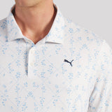 PUMA Golf Shirt - Cloudspun Argyle Bloom Polo - Warm White SS26