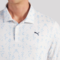 PUMA Golf Shirt - Cloudspun Argyle Bloom Polo - Warm White SS26