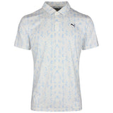 PUMA Golf Shirt - Cloudspun Argyle Bloom Polo - Warm White SS26