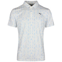 PUMA Golf Shirt - Cloudspun Argyle Bloom Polo - Warm White SS26