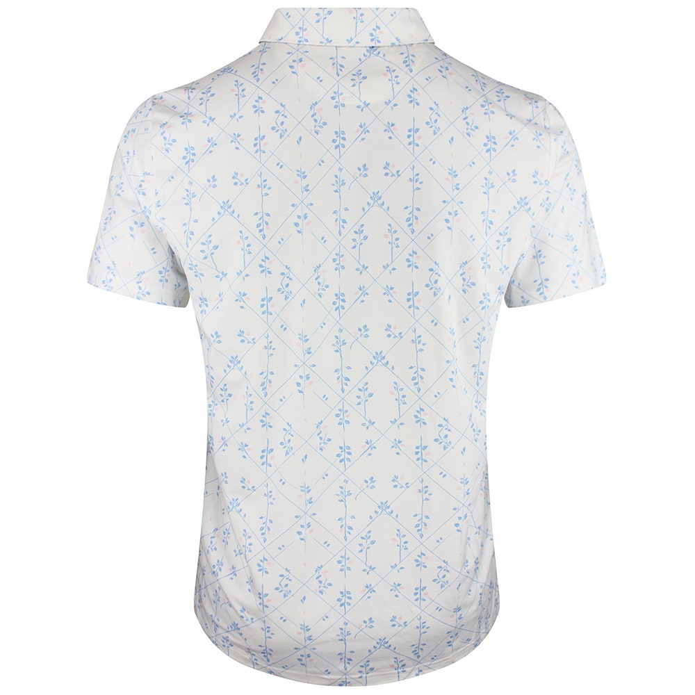 PUMA Golf Shirt - Cloudspun Argyle Bloom Polo - Warm White SS26