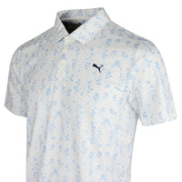 PUMA Golf Shirt - Cloudspun Argyle Bloom Polo - Warm White SS26
