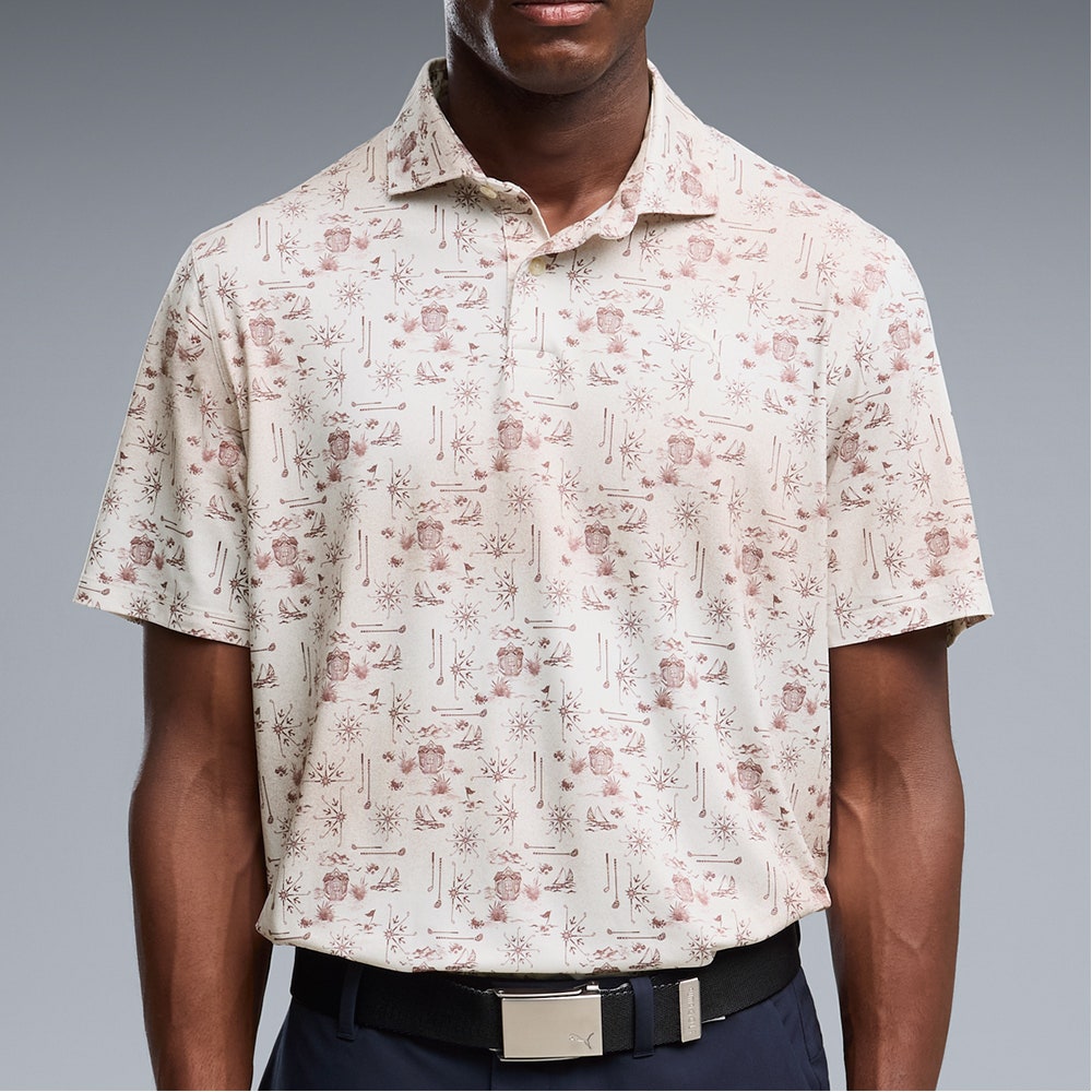 PUMA Golf Shirt - Cloudspun Coastal Claret Polo - Birch AW26