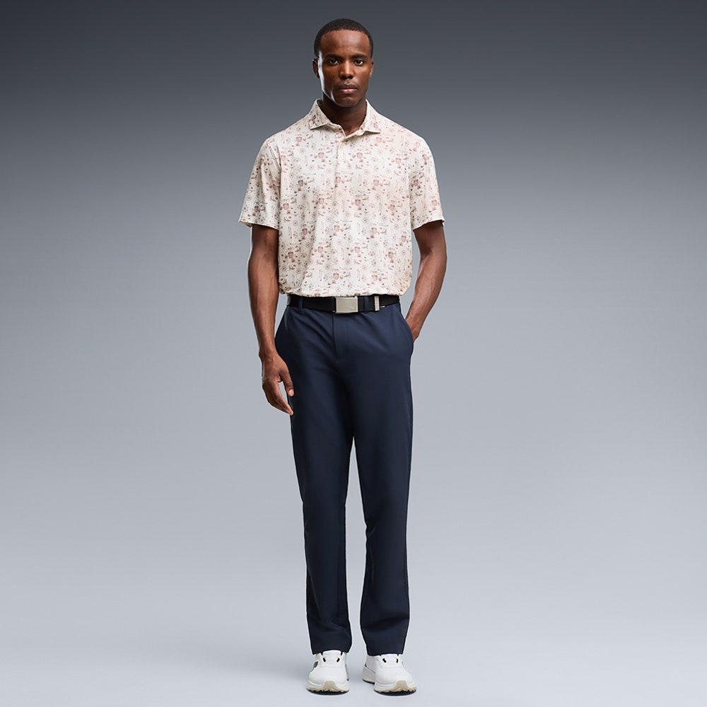 PUMA Golf Shirt - Cloudspun Coastal Claret Polo - Birch AW26