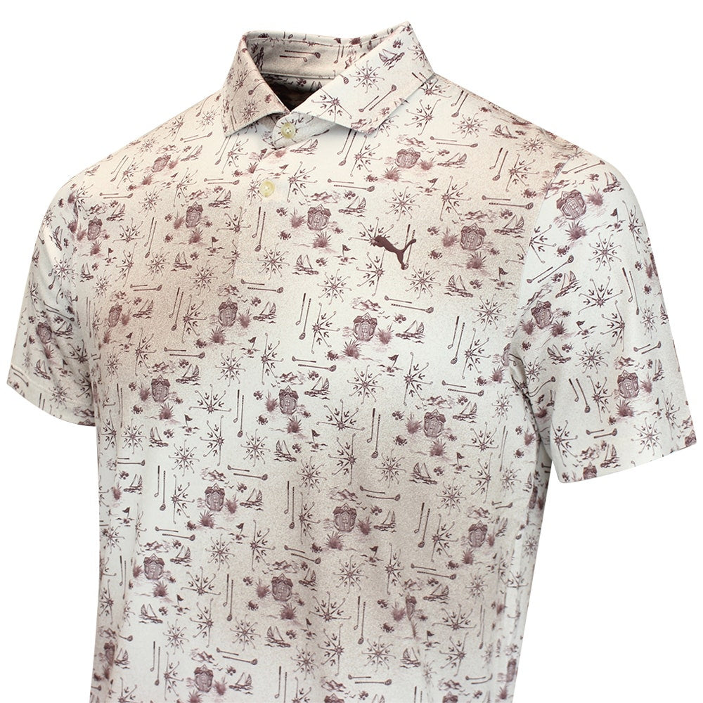 PUMA Golf Shirt - Cloudspun Coastal Claret Polo - Birch AW26