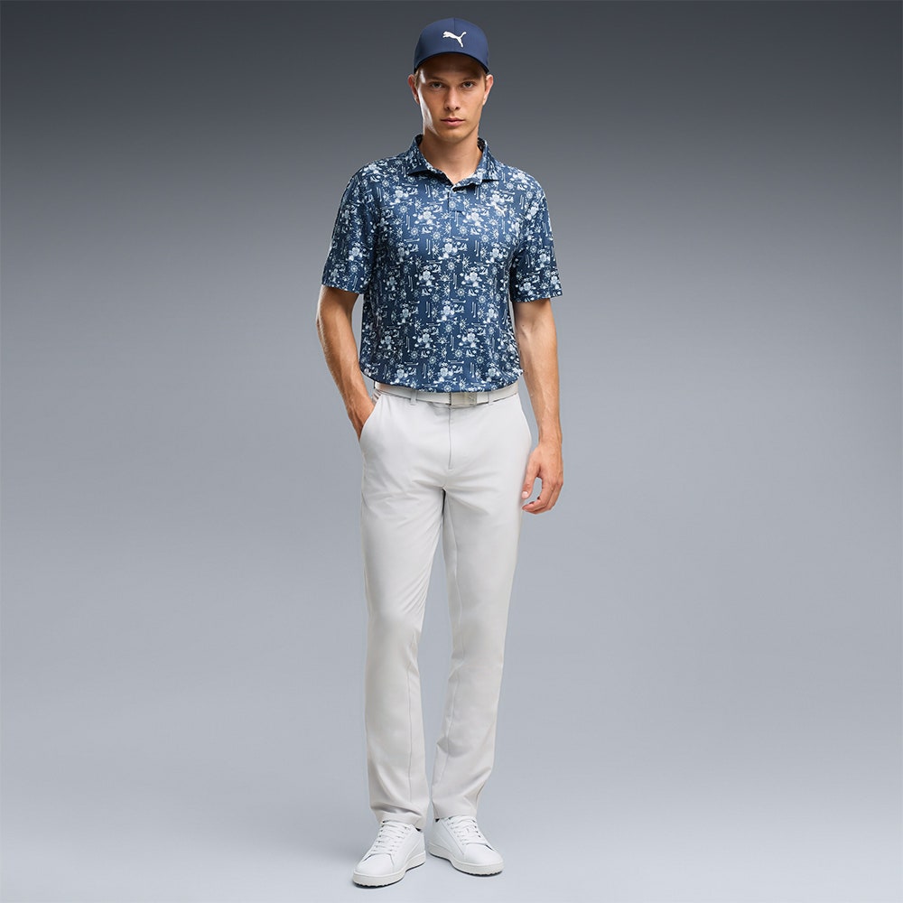 PUMA Golf Shirt - Cloudspun Coastal Claret Polo - Deep Navy AW26