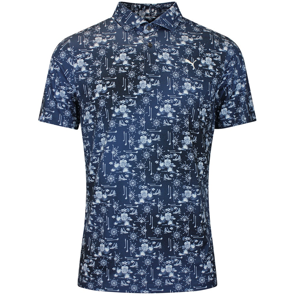PUMA Golf Shirt - Cloudspun Coastal Claret Polo - Deep Navy AW26