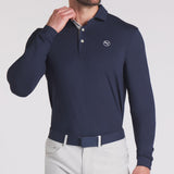 PUMA Golf Shirt - Cloudspun LS Midweight Polo - Deep Navy AW25