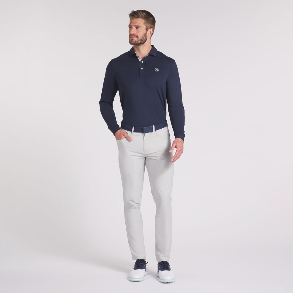 PUMA Golf Shirt - Cloudspun LS Midweight Polo - Deep Navy AW25