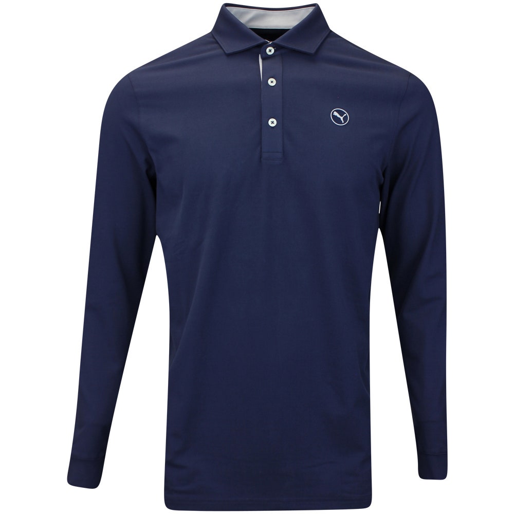 PUMA Golf Shirt - Cloudspun LS Midweight Polo - Deep Navy AW25