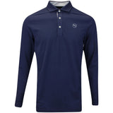 PUMA Golf Shirt - Cloudspun LS Midweight Polo - Deep Navy AW25