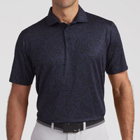 PUMA Golf Shirt - Cloudspun Marine Botanical Polo - Black AW26