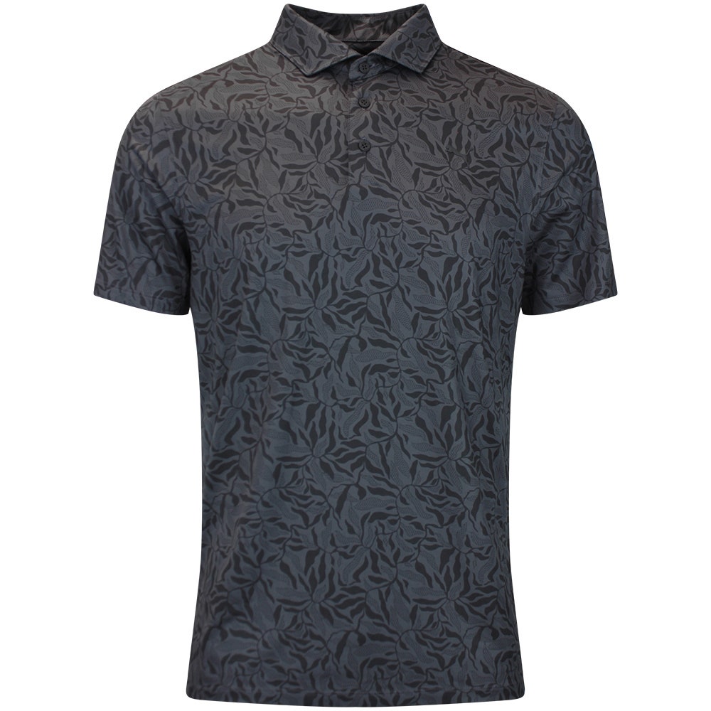 PUMA Golf Shirt - Cloudspun Marine Botanical Polo - Black AW26