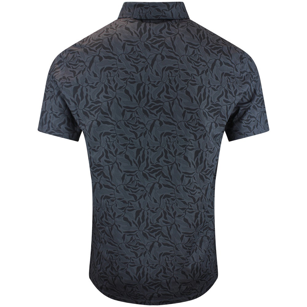 PUMA Golf Shirt - Cloudspun Marine Botanical Polo - Black AW26