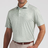 PUMA Golf Shirt - Cloudspun Marine Botanical Polo - Soft Grass AW26