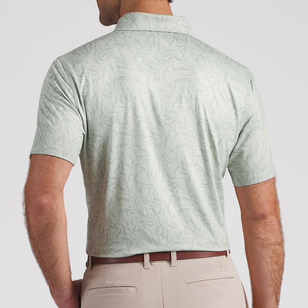 PUMA Golf Shirt - Cloudspun Marine Botanical Polo - Soft Grass AW26