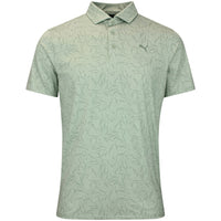 PUMA Golf Shirt - Cloudspun Marine Botanical Polo - Soft Grass AW26
