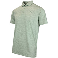 PUMA Golf Shirt - Cloudspun Marine Botanical Polo - Soft Grass AW26