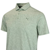 PUMA Golf Shirt - Cloudspun Marine Botanical Polo - Soft Grass AW26