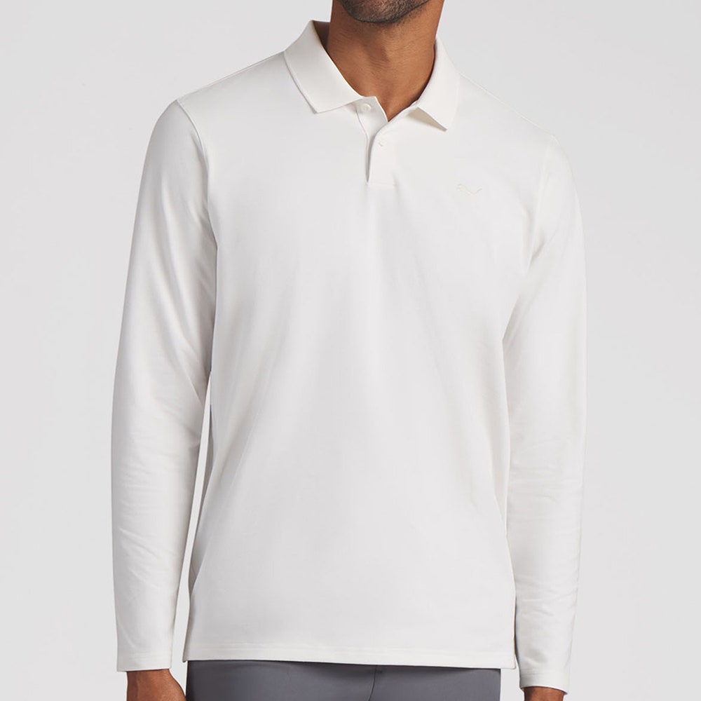 PUMA Golf Shirt - Cloudspun Midweight LS Polo - Warm White AW26