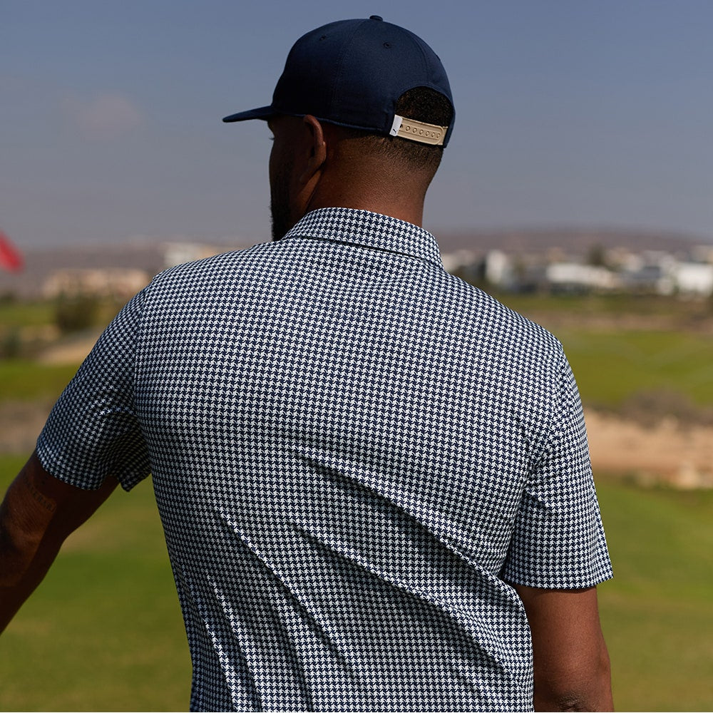 PUMA Golf Shirt - Cloudspun Mono Check Polo - Deep Navy SS26